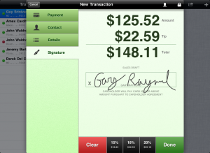 Credit Card Terminal for iPad - Customer tip/gratuity